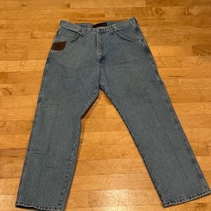 Men's Wrangler Riggs Workwear  Dura Shield Denim Relaxed Fit Blue Jeans